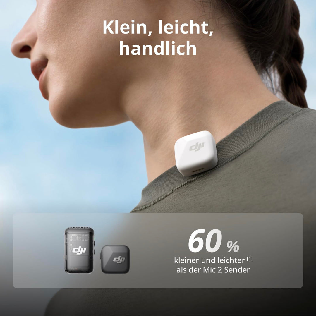 Drahtloses Lavalier-Mikrofon 2 Sender + Handy-Empfänger 300 m USB-C - Bild 8