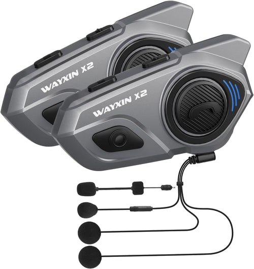 Motorrad Bluetooth Intercom Headset 4-Wege HiFi IP67 2er-Set