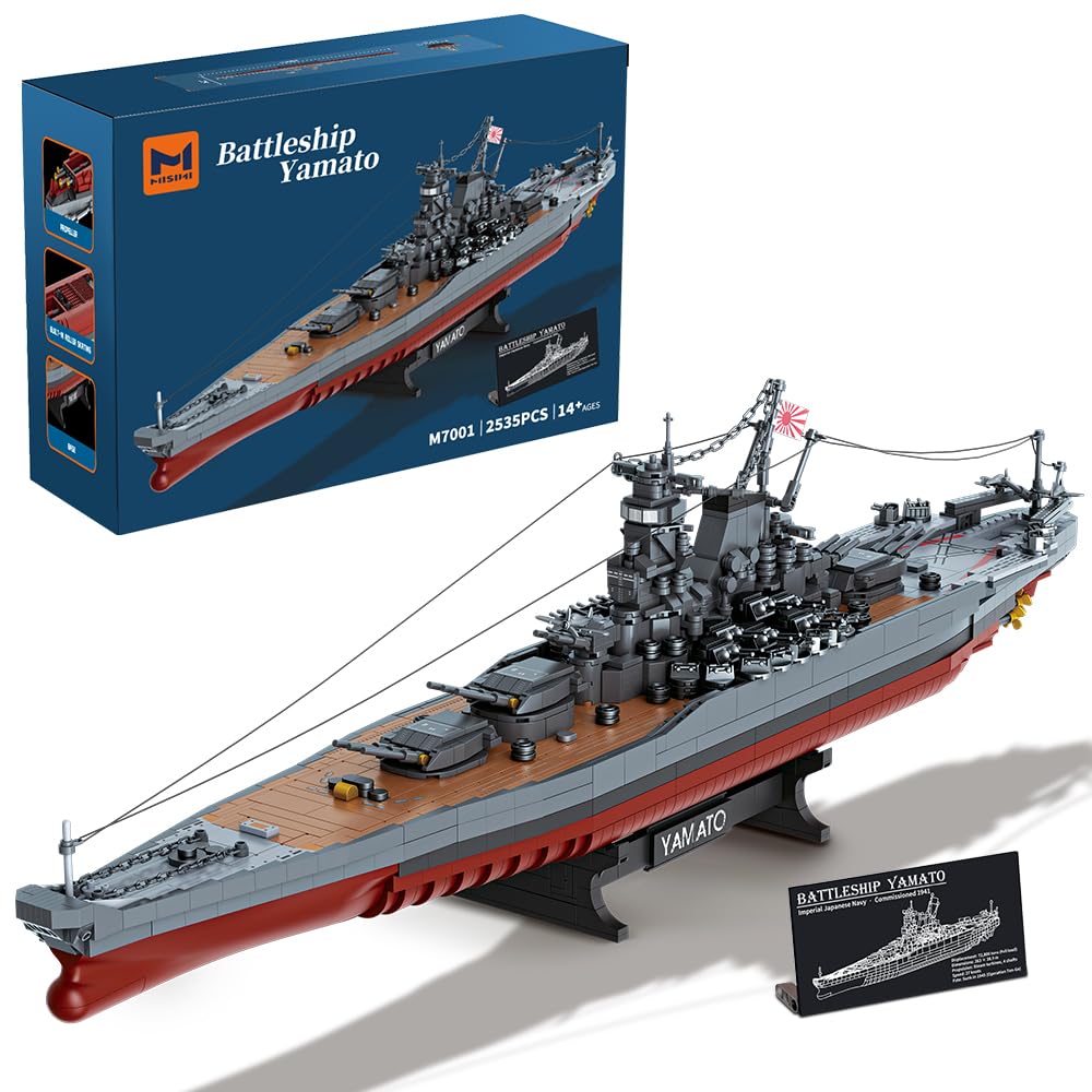 Yamato Schlachtschiff Klemmbausteine WWII 1:300 – 2569 Teile