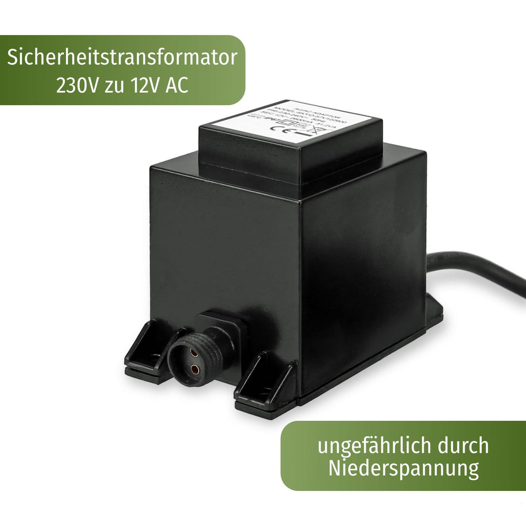 Springbrunnenpumpe Set 3 Ausgänge LED Beleuchtung 12V 1300 L/h - Bild 4