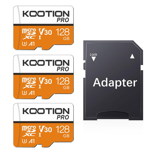 Micro SD Karte 128GB 3er-Set UHS-I U3 V30 A1 4K für Smartphone Kamera