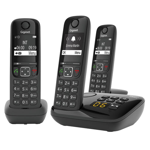 DECT-Telefon Set mit Anrufbeantworter 3 Mobilteile Schnurlostelefon