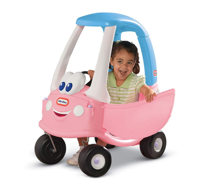 Rutschauto Prinzessin-Coupé mit Hupe &amp; Eltern-Schiebehandgriff