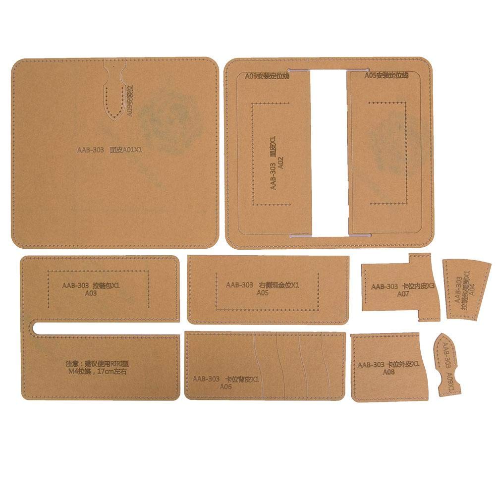 Acryl-Schablonen-Set für Leder-Taschen DIY Handwerk mit Stichmarkierungen - Bild 5