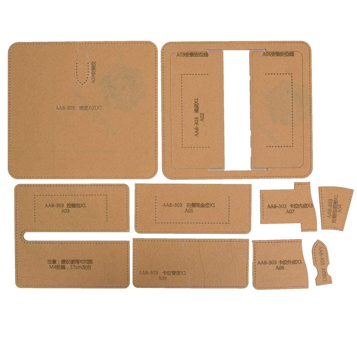 Acryl-Schablonen-Set für Leder-Taschen DIY Handwerk mit Stichmarkierungen - Bild 5