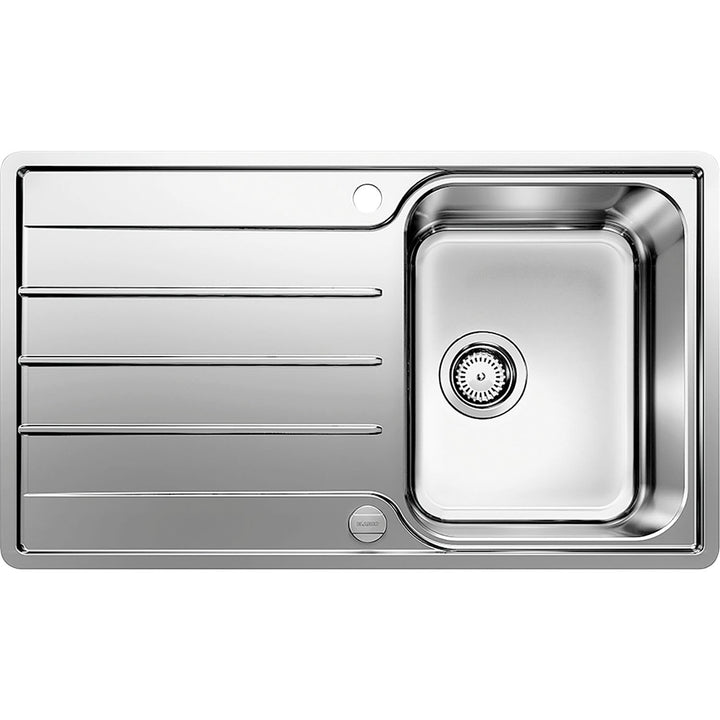 Einbauspüle Edelstahl Bürstfinish mit Abtropfzone für 45-cm-Schrank