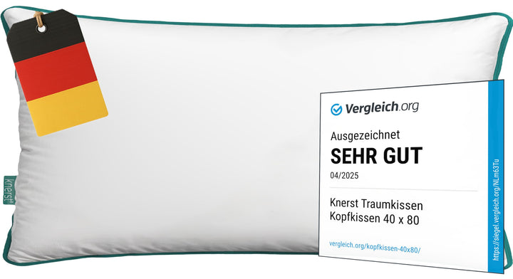 Kopfkissen 80x80 cm Baumwolle mit Hohlfaserfüllung anpassbar