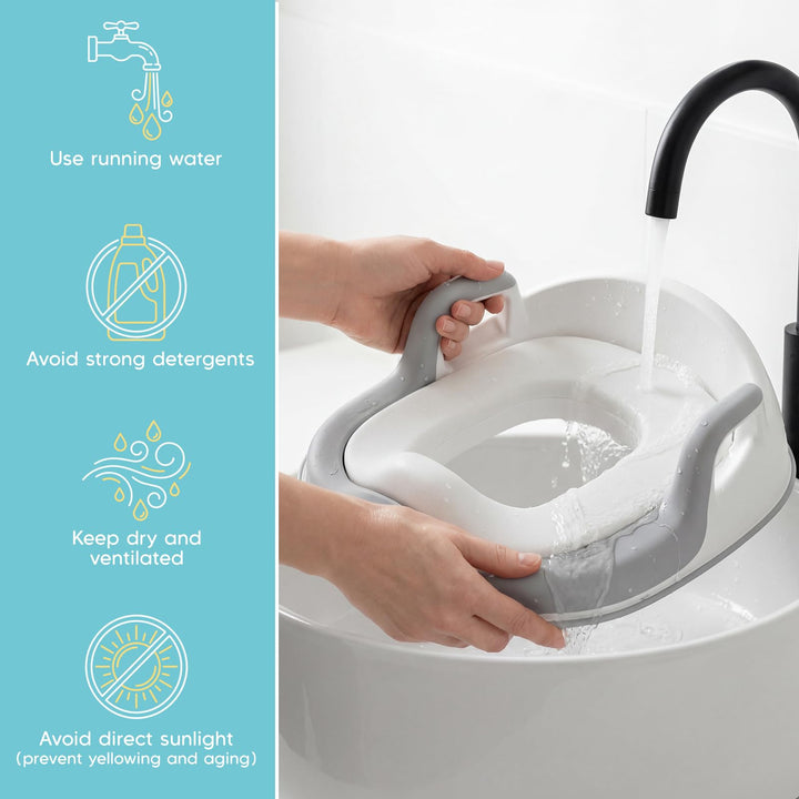 Toilettentrainer Kinder mit 2-stufigem Tritthocker Anti-Rutsch für 1-8 Jahre - Bild 8
