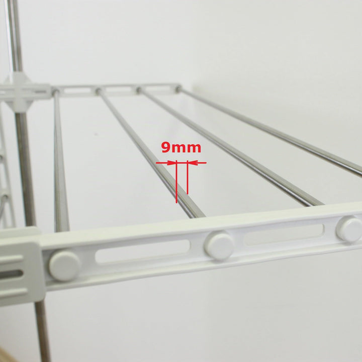Wäscheständer Turm 3 Ebenen platzsparend mit Rollen 147 cm - Bild 8