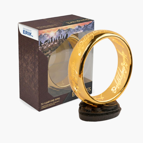 LED Deko Lampe Ring-Design Kunstharz USB-C & Batterie 19x22cm