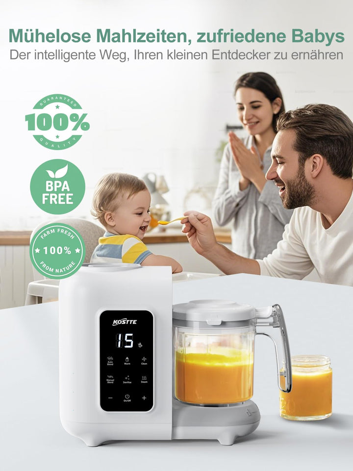 Babynahrungszubereiter 6-in-1 Dampfgarer Mixer BPA-frei für Babybrei - Bild 9