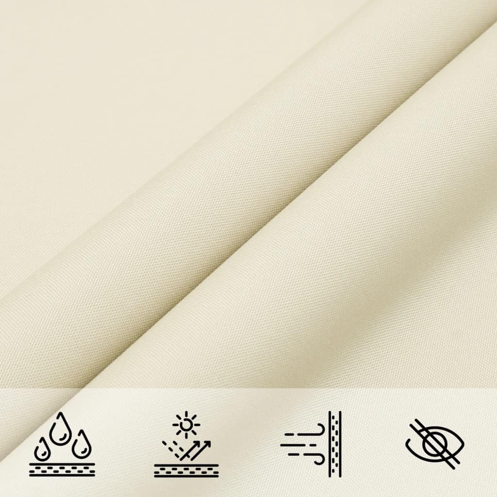 Sonnensegel Dreieck 5x5x5 m Oxford-Gewebe Creme für Terrasse - Bild 8