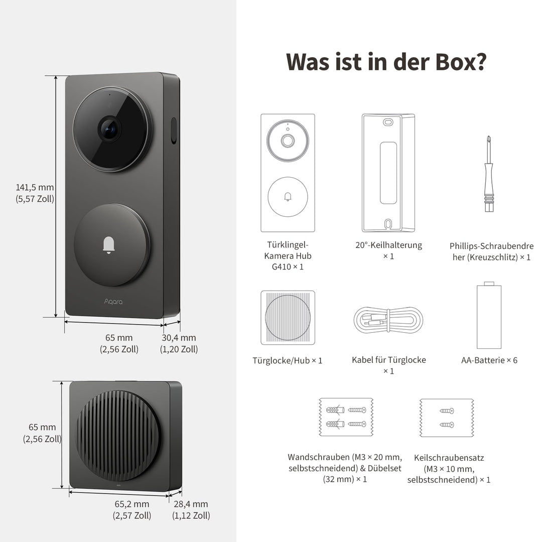 Video-Türklingel mit Kamera 2K, Matter Hub, Zigbee, Gesichtserkennung - Bild 9