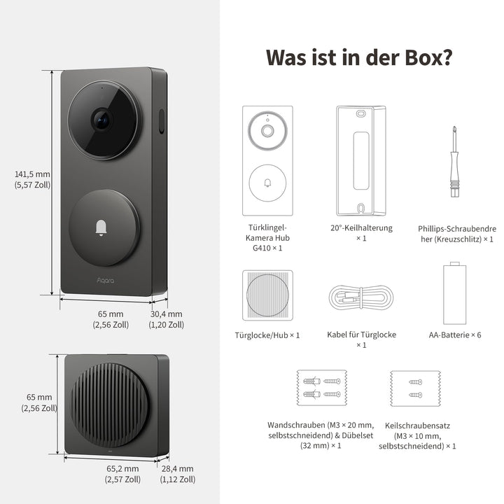 Video-Türklingel mit Kamera 2K, Matter Hub, Zigbee, Gesichtserkennung - Bild 9