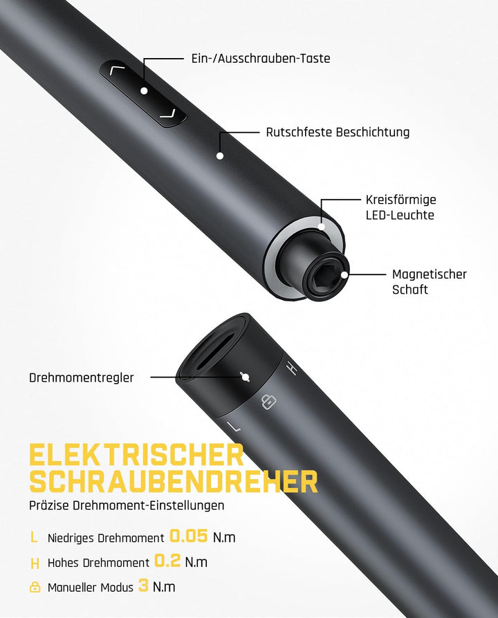 Präzisions-Schraubendreher-Set elektrisch 64 Bits 12 Werkzeuge Elektronik - Bild 3