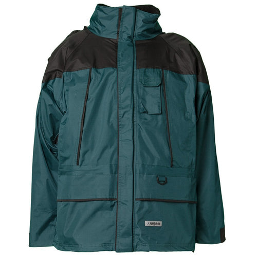 3-in-1 Arbeitsjacke Grün/Schwarz mit Fleece Grösse 60