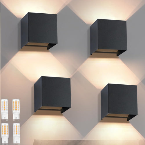 Wandleuchte Aussen/Innen 4er-Set G9 LED Aluminium IP54 3000K