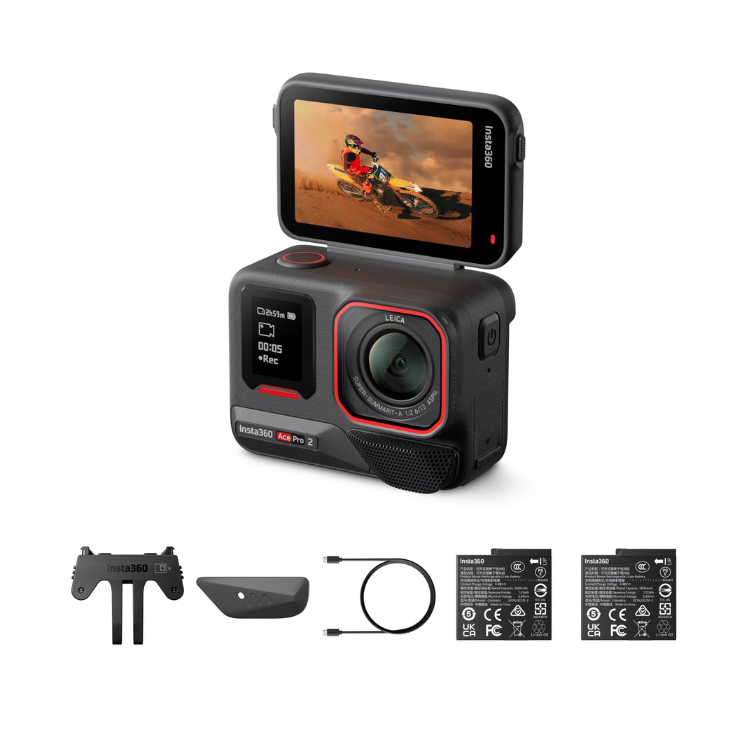 Action-Cam 8K mit Flip-Touchscreen 2 Akkus Leica Optik Weitwinkel