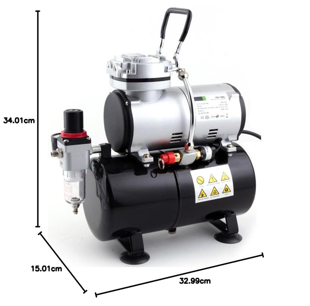 Airbrush Kompressor mit 3L Lufttank ölfreier Kolben 4 bar Auto-Stop - Bild 8