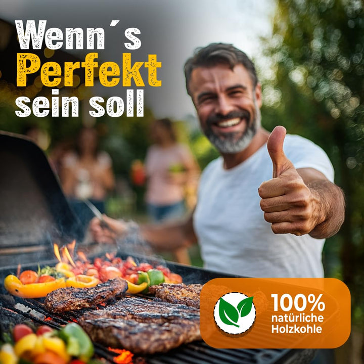Buchenholzkohle 2x 9 kg für Grill und Smoker, Steakhouse-Qualität - Bild 5
