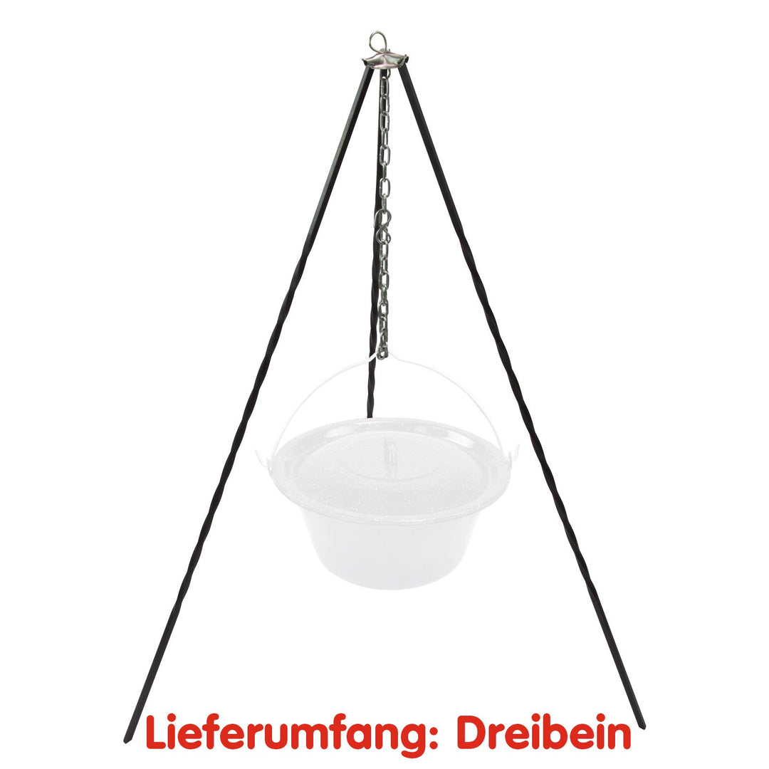 Dreibein-Ständer Gulaschkessel höhenverstellbar 70 cm Kette 2,98 kg - Bild 5