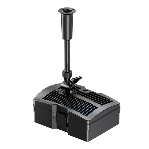 Teichpumpe 3-in-1 mit UVC-Klärer 9W, 1000 l/h, Springbrunnen