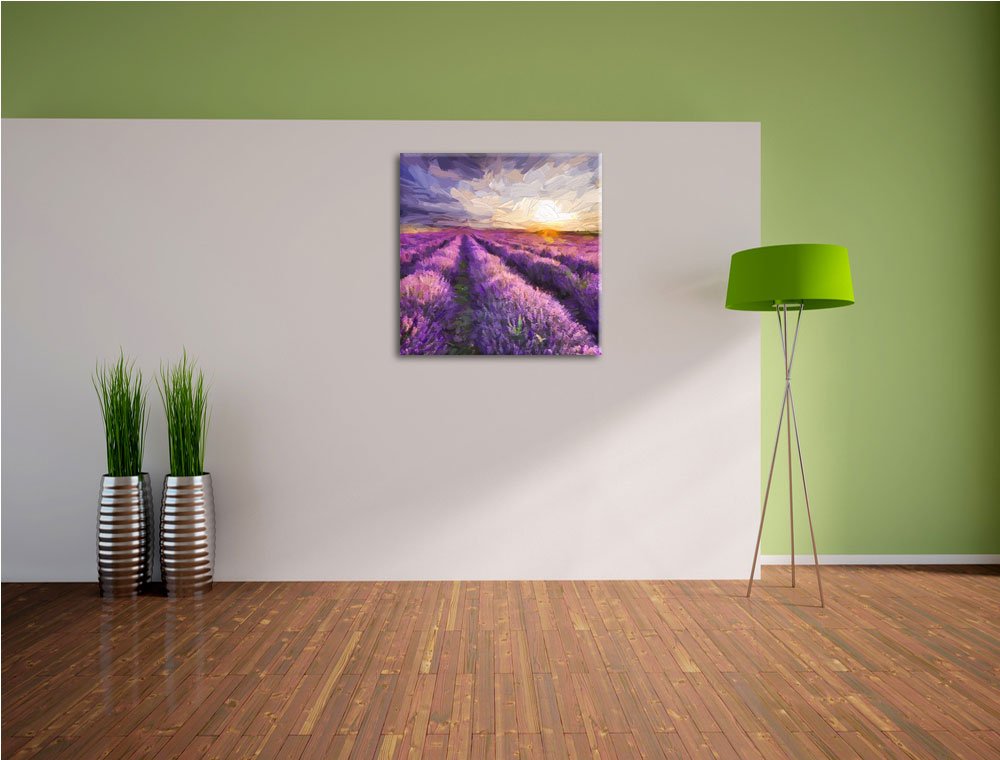 Leinwandbild Lavendelfeld Provence quadratisch 70x70 cm - Bild 3