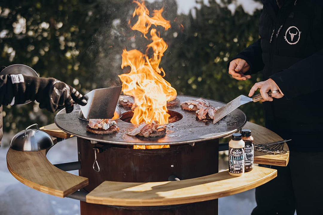 Feuerplatte Gusseisen Ø 60 cm für Kugelgrill Plancha - Bild 4