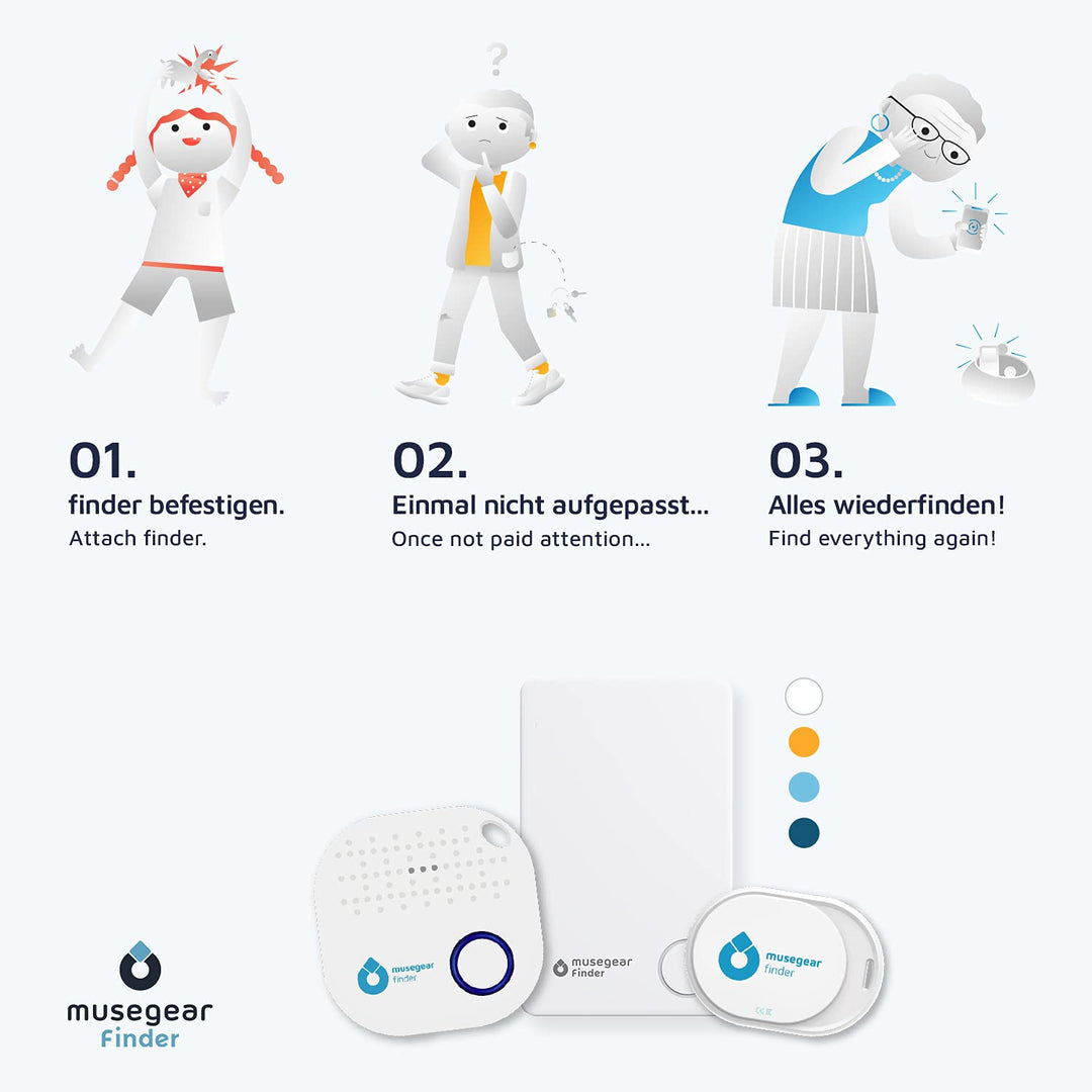 Schlüsselfinder Bluetooth 3er Pack Hellblau iOS &amp; Android - Bild 6