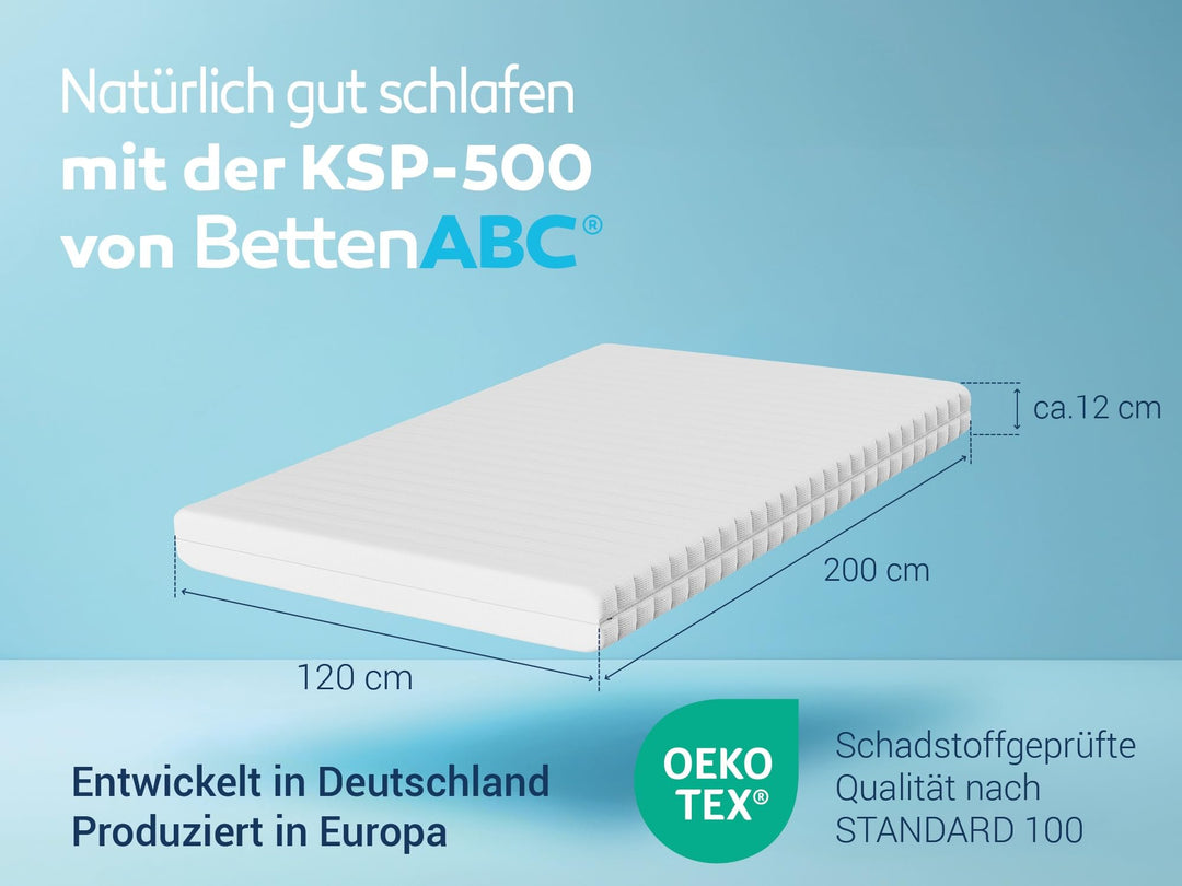Kaltschaum-Matratze 7-Zonen H3 120x200 cm für Seitenschläfer - Bild 2