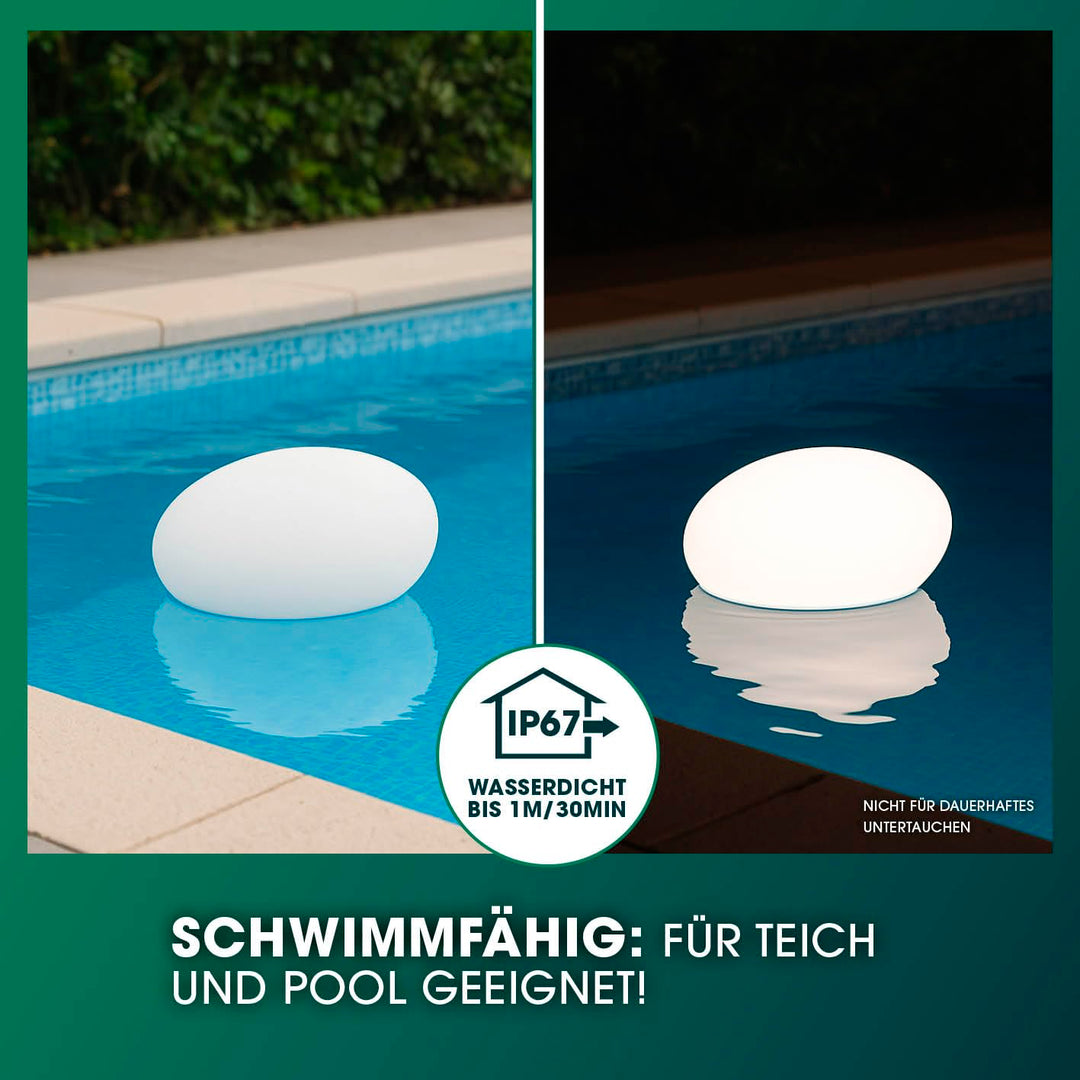 Solar Gartenleuchte Stein-Design RGB Farbwechsel IP67 mit Fernbedienung - Bild 4