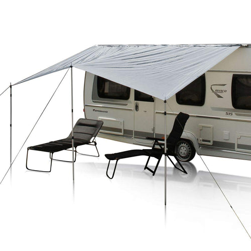 Wohnwagen Sonnensegel 4x2,4m UV 50+ Wasserdicht 5000mm mit Aufstellstangen