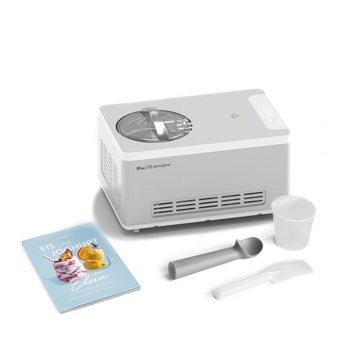Eismaschine &amp; Joghurtbereiter 2 L mit Kompressor Edelstahl 220 W