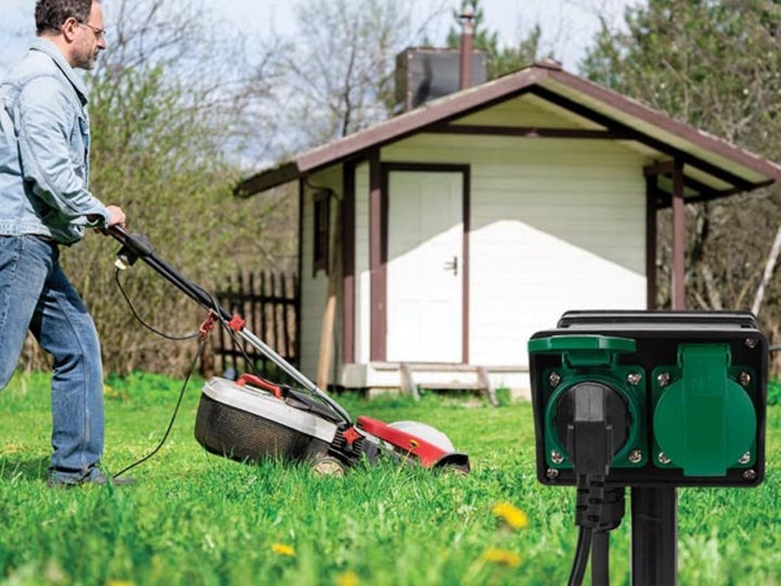 Gartensteckdose Erdspieß 2-fach mit Timer und Klappdeckeln IP44 - Bild 6