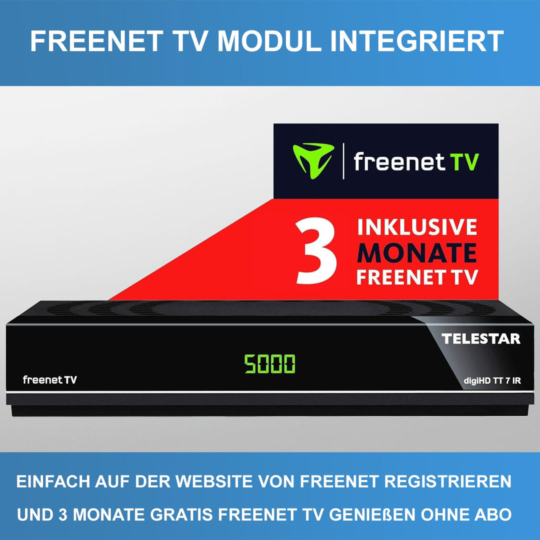 DVB-T2 Receiver Full HD mit Antenne, HDMI-Kabel und Fernbedienung - Bild 2