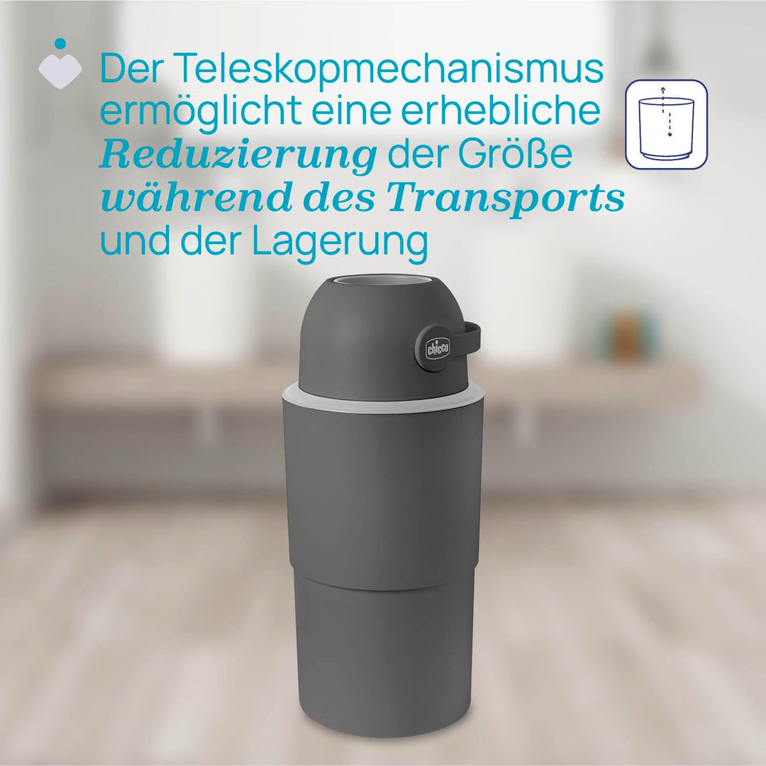 Windeleimer XL mit Geruchsverschluss faltbar bis 45 Windeln - Bild 5