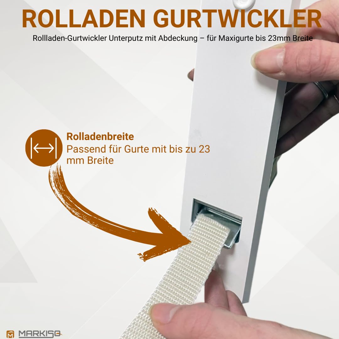 Rolladen Gurtwickler Unterputz Grau 5er-Set Maxigurt 23mm - Bild 4