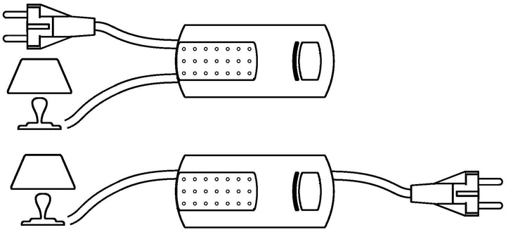 Schnurdimmer Phasenanschnitt 230V für LED und Halogen schwarz - Bild 3