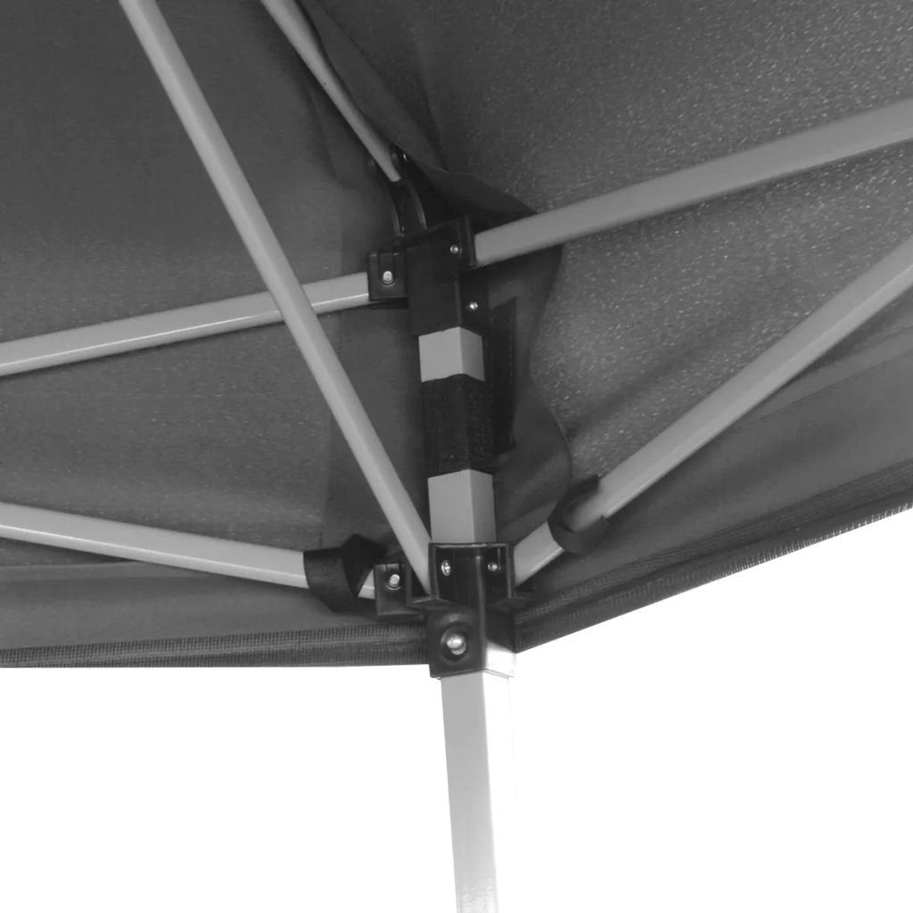 Pavillon Sechseckig Pop-Up 3,6x3,1m Stahl wasserfest Grau - Bild 7