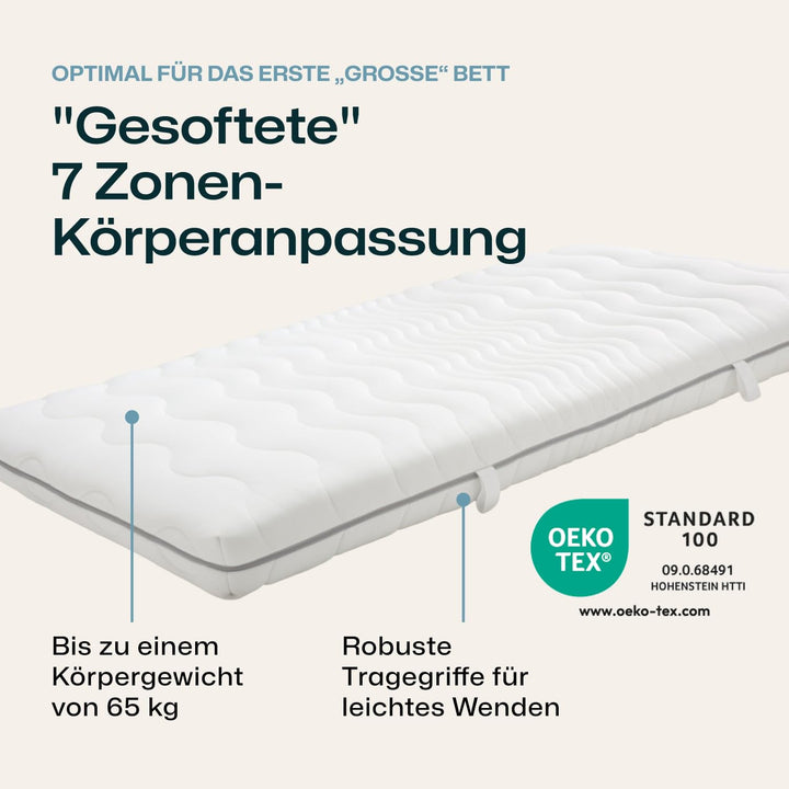 Kindermatratze Kaltschaum 7-Zonen H1/H2 100x200 cm allergikerfreundlich - Bild 3