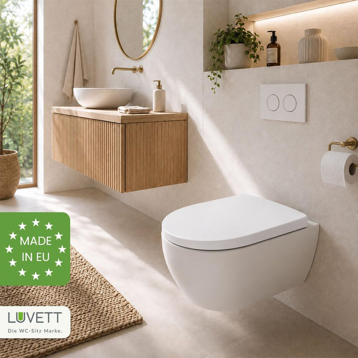 WC-Sitz Oval Duroplast mit SoftClose Absenkautomatik Weiss - Bild 2