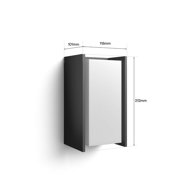 Smarte Outdoor-Wandleuchte Aluminium Anthrazit IP44 mit Farbwechsel - Bild 8