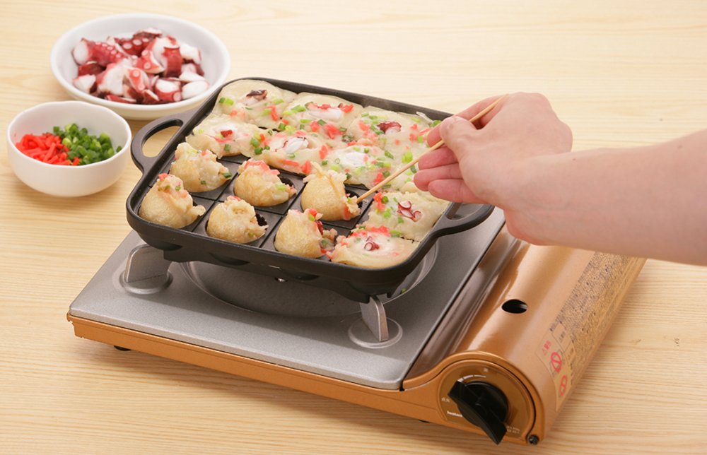 Takoyaki-Pfanne Aluminium Antihaft 16 Löcher für Gaskocher - Bild 5