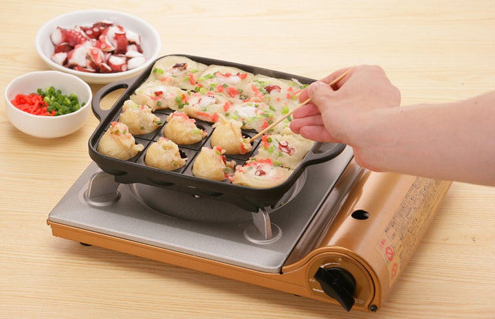 Takoyaki-Pfanne Aluminium Antihaft 16 Löcher für Gaskocher - Bild 5