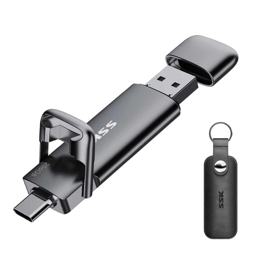 Externe SSD 256GB Dual USB-C + USB-A USB 3.2 Gen2 bis 550 MB/s