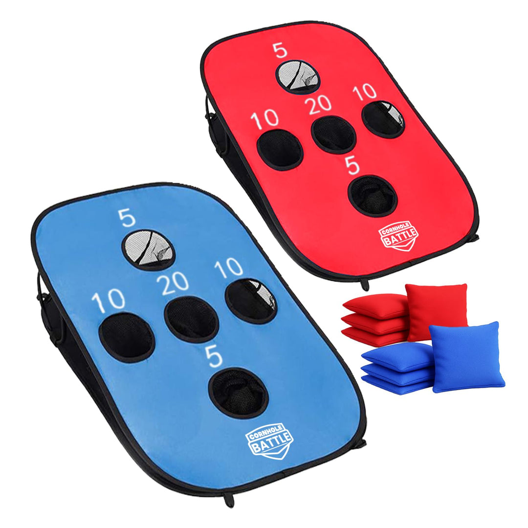 Cornhole Wurfspiel faltbar Stoff 2 Boards + 8 Wurfsäcke Garten
