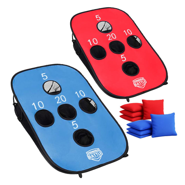 Cornhole Wurfspiel faltbar Stoff 2 Boards + 8 Wurfsäcke Garten