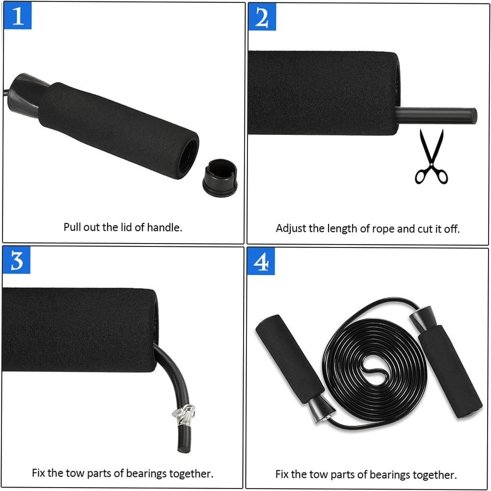Fitnessset 5-in-1 Bauchtrainer Ab Wheel mit Springseil und Kniematte - Bild 7