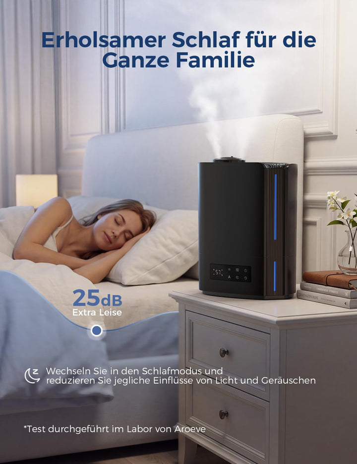 Luftbefeuchter Ultraschall 6L mit Aroma-Diffuser 3-in-1 leise 25dB - Bild 6