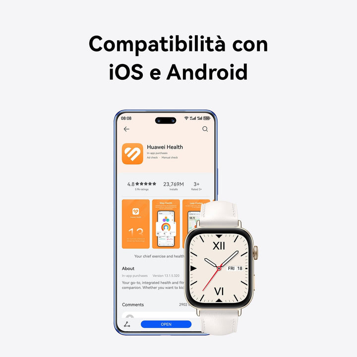 Smartwatch AMOLED 1,82 Zoll GPS 10 Tage Akku grün ultraflach - Bild 7